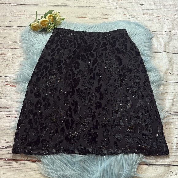 J. Crew Slip Skirt in Burnout Velvet Leopard sz 4 - Picture 10 of 11